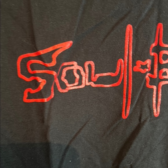 Gildan Black and Red Short Sleeve Tee - Picture 3 of 11